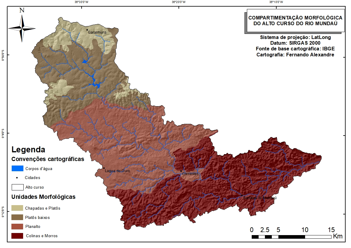 12º Sinageo Mapeamento GeomorfolÓgico Da Bacia HidrogrÁfica Do Alto Curso Do Rio MundaÚ Pe Al