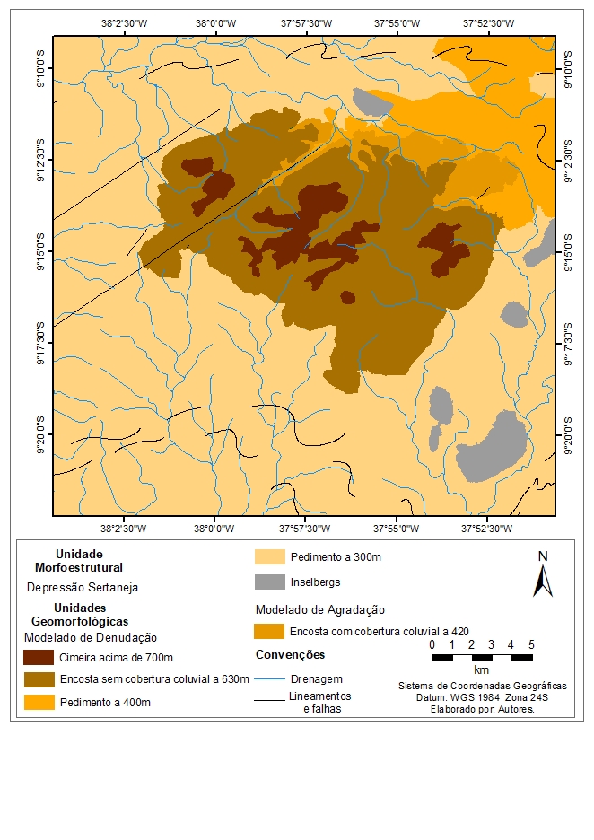 12º Sinageo Mapeamento De Unidades GeomorfolÓgicas No MaciÇo Residual Do MunicÍpio De Água